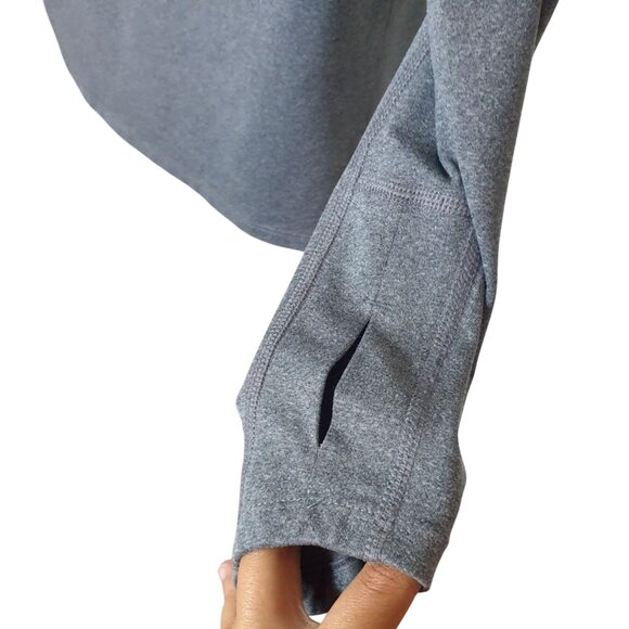 Nike Mens Running Top M Gray 1/4 Zip Pullover Dri-Fit Athletic Sporty Reflective - Picture 6 of 8